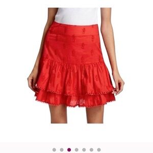 FARM Rio Red Mini Skirt